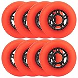 WHEELCOME Confezione da 8 ruote per pattini in linea, per interni ed esterni, ruote da hockey 85a, 64 mm, 70 mm, 72 mm, 76 mm, 80 mm, ruote in linea di ricambio per RipStik, bagagli, scooter, ecc