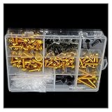 Vite a bullone Moto Carena Corpo Bulloni Vite Per KAWASAKI ZX10R ZX 10R ZX-10R 2004 2005 2006 2007 2008 2009 2010 2011-2017 2012 2013 2014 2015 2016(Color:Gold)