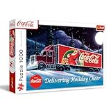 Trefl - Coca-Cola, Camion di Natale - Puzzle 1000 Pezzi - Puzzle di Natale, per Adulti e Bambini a partire dai 14 anni