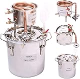 Fayelong CASA Alambicco Distillatore Rame Rosso Moonshine Alcol Rame Kit Per La Fermentazione Del Vino Per Fai Da Te Whisky Wine Brandy Vodka (2Gal/10Liters)