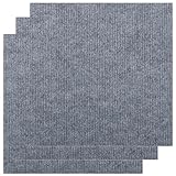 KAHEIGN 30 Pezzi Piastrelle Autoadesive per Moquette, 30CM x 30CM Piastrelle per Pavimenti Facili da Staccare e Incollare Piastrelle per Moquette Resistenti e Antiscivolo per Ufficio Soggiorno (Grigi)