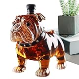 French Bulldog - Bottiglia di whisky grande da 1,5 l, elegante decanter per bar, casa, collezione, regalo per uomini, whisky, rum, bourbon, liquore, decorazione, oggetto da collezione, presentazione