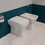 Coppia sanitari filomuro in ceramica colore bianco – Piccolo | Gravena