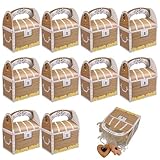 EULAPGOE 10 Scrigni del Tesoro Pirata per Bambini 14x11x7cm Scatole in Cartone con Manico Decorazioni per Feste a Tema Gioco Immaginazione Regalo per Compleanni Caccia al Tesoro e Halloween