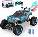 KLADNDER Auto telecomandata Offroad Rc Truck, Speed Rc Truggy, Auto telecomandata, Auto telecomandata, Auto Rc Car, con spray e luci, 2 batterie per 60 minuti di autonomia