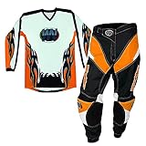 WinNet Tuta Completo da Moto Cross Enduro Quad per Adulto Maglia + Pantalone (S)