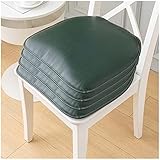 LinFortune Cuscino per Sedia in Pelle per Cucina Sala da Pranzo 1/2/4 Confezioni Cuscino per Sedia Cuscino per Seduta Antiscivolo 40 * 43 Cm (Colore: Verde Scuro Dimensioni: 4 Confezioni)