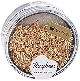 Rayher 14750616 Delica-Rocailles, 2,2 mm di diametro, Metallic, gold