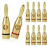 Greluma 10 Pz spine a banana per altoparlanti, spine per altoparlanti da 4 mm, connettori per cavi per altoparlanti, home theater, piastre a parete