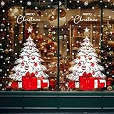 AVAKY Vetrofanie Natalizie Grandi con albero di Natale XXL,Adesivi Addobbi Natalizi per Finestre Vetri Removibili,190 Stickers Vetrofanie Natale,Decorazioni Natalizie per Finestre Vetro Porte Vetrine