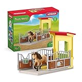 SCHLEICH 42609 Box per Pony con Stallone Islandese, da 3 Anni, Farm World - Playset, 4 Pezzi