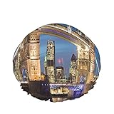 London Bridge Cuffia da a Idrorepellente Cappello da bagno Riutilizzabile Durevole Poliestere elastico per uomo Donna 4,3x10,6 pollici