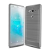 Cruzerlite per Sony Xperia XZ2 Compact Custodia, Carbon Fiber Shock Absorption Slim Cover per Sony Xperia XZ2 Compact (2018) (Gray)