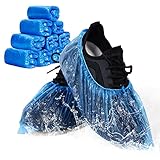 flintronic Copriscarpe Monouso, 40 Pezzi Copriscarpe in PE, Copriscarpe Impermeabili Antiscivolo per Interni, Esterni-One Size