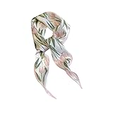 GIMIRO Sciarpa in raso, 120 cm x 36 cm, con rombo colorato, per cappelli, blazer, camicette, abiti, gonne, cinture, cravatte, Pink Tulip, 120cm x 36cm