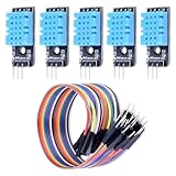 ARCELI 5 x sensore di temperatura e umidità, sensori di temperatura con cavo incluso, compatibili con Arduino e Raspberry Pi