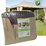 Parpyon® TELO RICAMBIO GAZEBO ROMA 3x4 COPERTURA in tessuto poliestere 100% - Tetto per gazebo da giardino esterno mt 3x3-3x4-3x2 - VARI MODELLI arredo giardino (3x4 Roma)