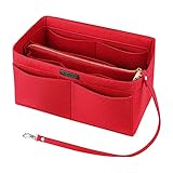 Feltro Organizer da Borsa Donna – Ropch Interno borsa organizer Organizzatore per Borsa Bag in Bag per LV Speedy Neverfull - Rosso
