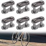 JEYORZY 6pcs Catena Master Connettore Link Roller, Collegamento a Catena Maglie Connettore Giunto per Motocicletta, Robusti Maglia Principale Catena d'Argento Master Link, per Motociclo Mini Bici, 428