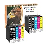 D&C 10x Cartucce d'inchiostro compatibili con Epson T1285-T1281 T1282 T1283 T1284 per Epson Stylus Office BX305FW S22 SX125 SX130 SX230 SX235w SX420W SX425W SX430W SX435W SX438W SX440W SX445W