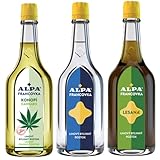 Alpa Franzbrandwein (Francovka) + Alpa Lesana + Alpa Lesana + canapa Alpa (3 x 160 ml)