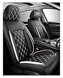 ZARUXCHA Copri Sedili Auto per Toyota CHR C-HR 2016-2020, Coprisedili Auto Universali, Pelle Set Completo Impermeabile Auto Accessori Interno, Anteriori Posteriori Standard 5(D(White))