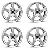 4x Cerchi Borbet F 6x15 ET40 4x100 brilliant silver compatibile con Nissan Almera Micra Note