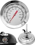 HOMETOOLS - Termometro per barbecue, resistente alla temperatura, 10°C - 500°C