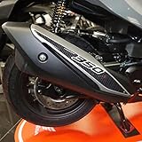 labelbike - Adesivo in resina 3D Decorazione e Protezione di Moto Marmitta compatibile con Honda Forza 350 2022-2023