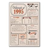 Biglietto regalo compleanno 1995 / auguri anniversario / poster vintage anno di nascita 1995 / poster decorazione festa epoca / celebrazione uomo o donna / regalo originale e speciale