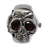 OATIPHO Orologio Ad Anello Girevole Design Retrò Mini Orologio Elettronico Decorativo Per Halloween Adatto Diverse Occasioni Regalo