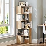 YITAHOME Libreria, scaffale angolare a 6 ripiani, scaffale a forma di L, libreria da pavimento, scaffale per esposizione per soggiorno, camera da letto, casa, ufficio, studio, 50 x 38 x 159,5 cm