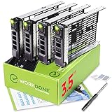 WORKDONE Confezione da 4 - Caddy Hard Disk 3,5 Pollici - Compatibile con Server dell PowerEdge - Manuale di Installazione - Etichette adesive – Cacciavite - Viti per Tray HDD