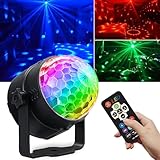 Sfera di Luce Discoteca Luce di Scena a LED RGB con Telecomando, Proiettore Stroboscopico per Festa, Matrimonio, Compleanno