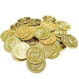 DHSBGWSX 50 monete d'oro, monete d'oro, monete divertimento, monete d'oro pirata, regalo di compleanno per bambini, monete d'oro, giocattolo