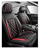ZARUXCHA Copri Sedili Auto per Toyota CHR C-HR 2016-2020, Coprisedili Auto Universali, Pelle Set Completo Impermeabile Auto Accessori Interno, Anteriori Posteriori Standard 5(C(Red))