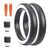 ZUKKA 2 confezioni pneumatici da bicicletta da 26 pollici, 26x 4,0 cm, per bicicletta elettrica, compatibile con Wide Mountain Snow Bicycle (Fat Bike Tires),Muro bianco