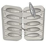 Fishing4U Beach Torpedo, 40-50-60-70-80-90 g/Pesca Sinker Mould/Carpa, Pesca in Mare