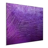 DEQORI Quadro in alluminio dibond con rilievo, colore argento spazzolato stampato, 40 x 30 cm, composto di alluminio, moderno da parete per interni ed esterni, con grande effetto visivo e facile da