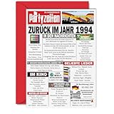 Stuff4 31 Biglietti di compleanno per uomini e donne – Indietro nel 1994 Giornale – 31 Buon Compleanno Anniversario Matrimonio Biglietto Vintage Annata Nato 1994 A5 Biglietti d'auguri