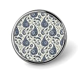 Spille smaltate vintage con stampa Paisley blu per zaino, graziose spille per borse, cappelli, giacche, cappotti, spille con bottone divertenti, originali, accessori per gioielli di moda da uomo e d