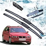 Spazzole Tergicristallo Anteriore Auto 2 Pezzi per BMW 3er E46 Touring Estate 316 318 320 325 330 1998~2006, Ricambio Adattamento Automatico per Parabrezza Accessori Auto
