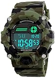 Orologi digitali per bambini, ragazzi sportivi Orologi militari con sveglia/timer, Bambini ragazzo 5 orologi impermeabili Orologio mimetico portatile per adolescenti ragazzi uomo by BHGWR