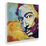 Giallobus - Quadro - Salvador Dalì - Tela Canvas Telaio Standard - 100x100 - Pronto da appendere - Quadri moderni per la casa