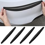 KPIRXO 4 Pezzi Protezione Paraurti Auto per Nissan E12 Note Livna Patrol J62 Patrol GR, Strisce Adesive per Auto Angolo Paraurti Guardia Protezione Carbonio Adesivo,A/Black