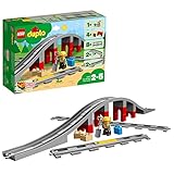 LEGO DUPLO Ponte e Binari Ferroviari, Giochi per Bambini e Bambine in Età Prescolare di 2-5 Anni, Set con Mattoncino Sonoro, Operaio e Accessori, Giocattoli Educativi e Creativi 10872