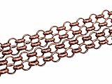 Vintage Parts, catena a maglie rotonde in rame anticato, 4,8 mm, gioielli fai da te