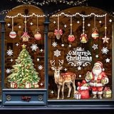 Edonkvi Adesivi Natalizi per Finestre 86 Pezzi, Vetrofanie Natalizie Grandi Decorazioni Natale Casa, Riutilizzabili Fiocchi di Neve Stickers Decalcomanie per Addobbi Vetrine Negozio Ufficio Porte
