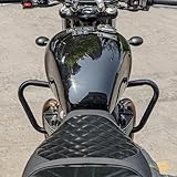 TAZGANTAX Moto Highway Stunt Cage Crash Bar Paraurti Motore Protezione anticaduta Compatibile con Bonneville Bobber T100 T120 T 100 120 Street Twin/Cup Thruxton 1200 R 2016-2022 (Nero)