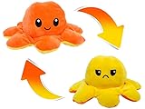 Generico POLPO PELUCHE REVERSIBILE 30CM COLORI E FACCINE ASSORTITI